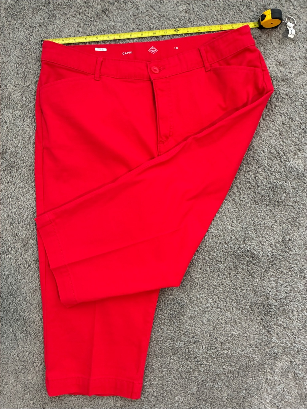 St. John's Bay Bright Red Capri Chinos